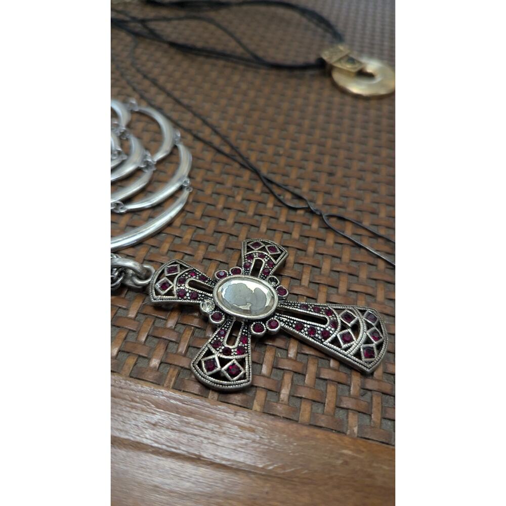Vintage & Modern Jewelry Lot 5pc - Monet, Chico’s, Express, Cross, Boho, Retro - Picture 2 of 9